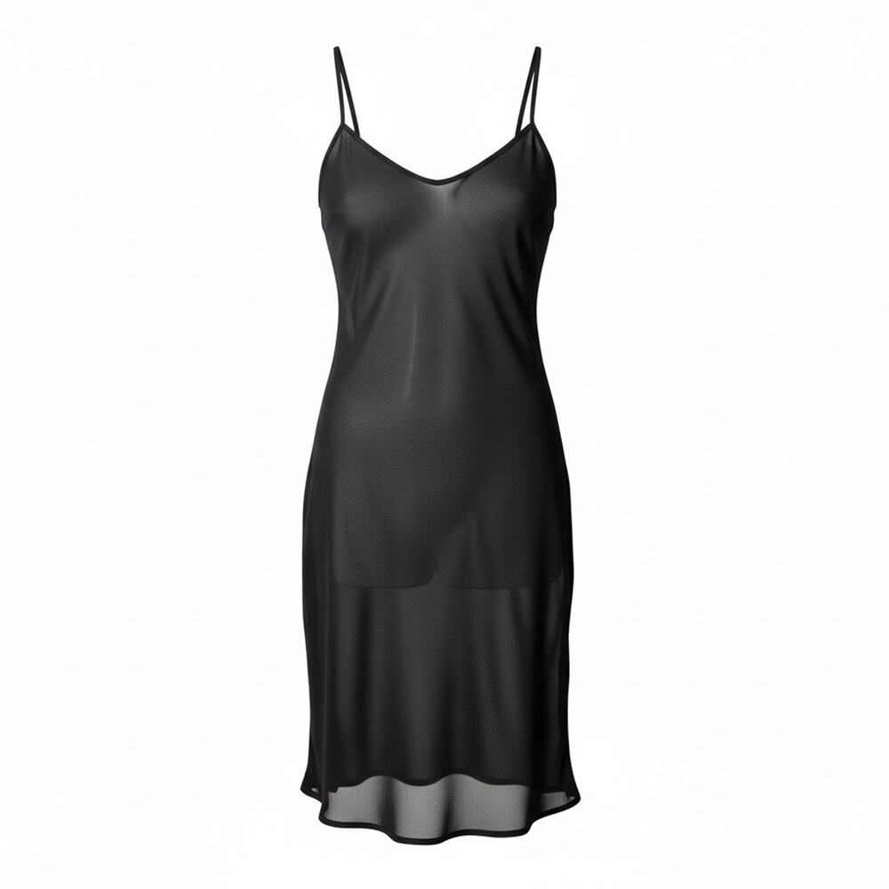 90s Style BLACK SHEER Dress